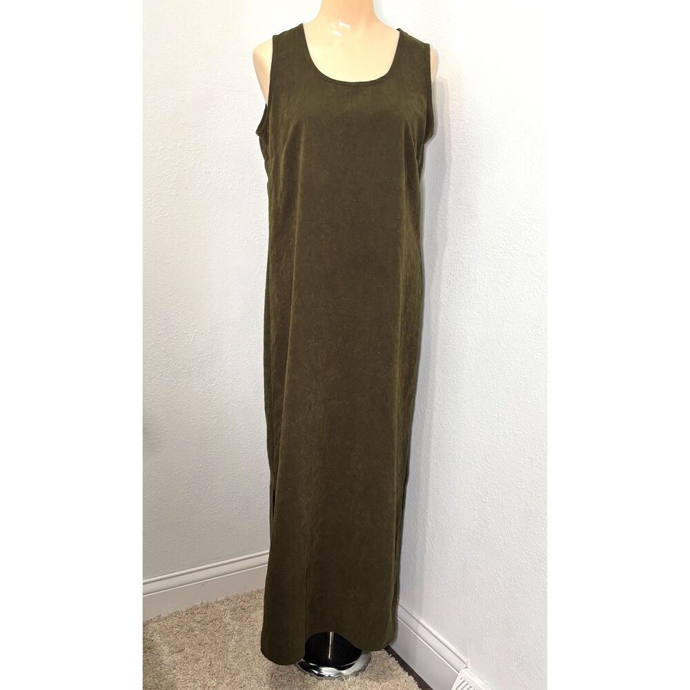 Units Womens Sleeveless Maxi Dress Size Small Vintage Faux Suede Sheath Capsule